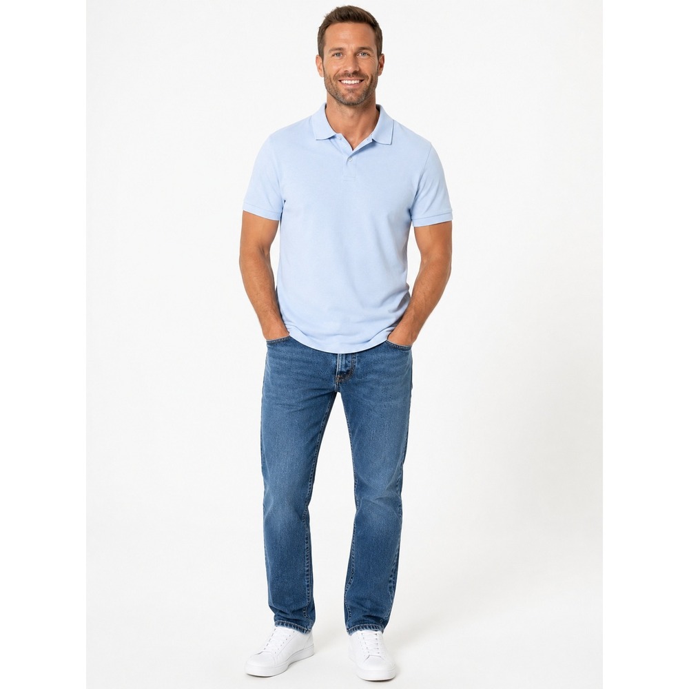 Hollister Mens 30x30 Slim Straight Medium Wash Denim Jeans Button Fly Blue